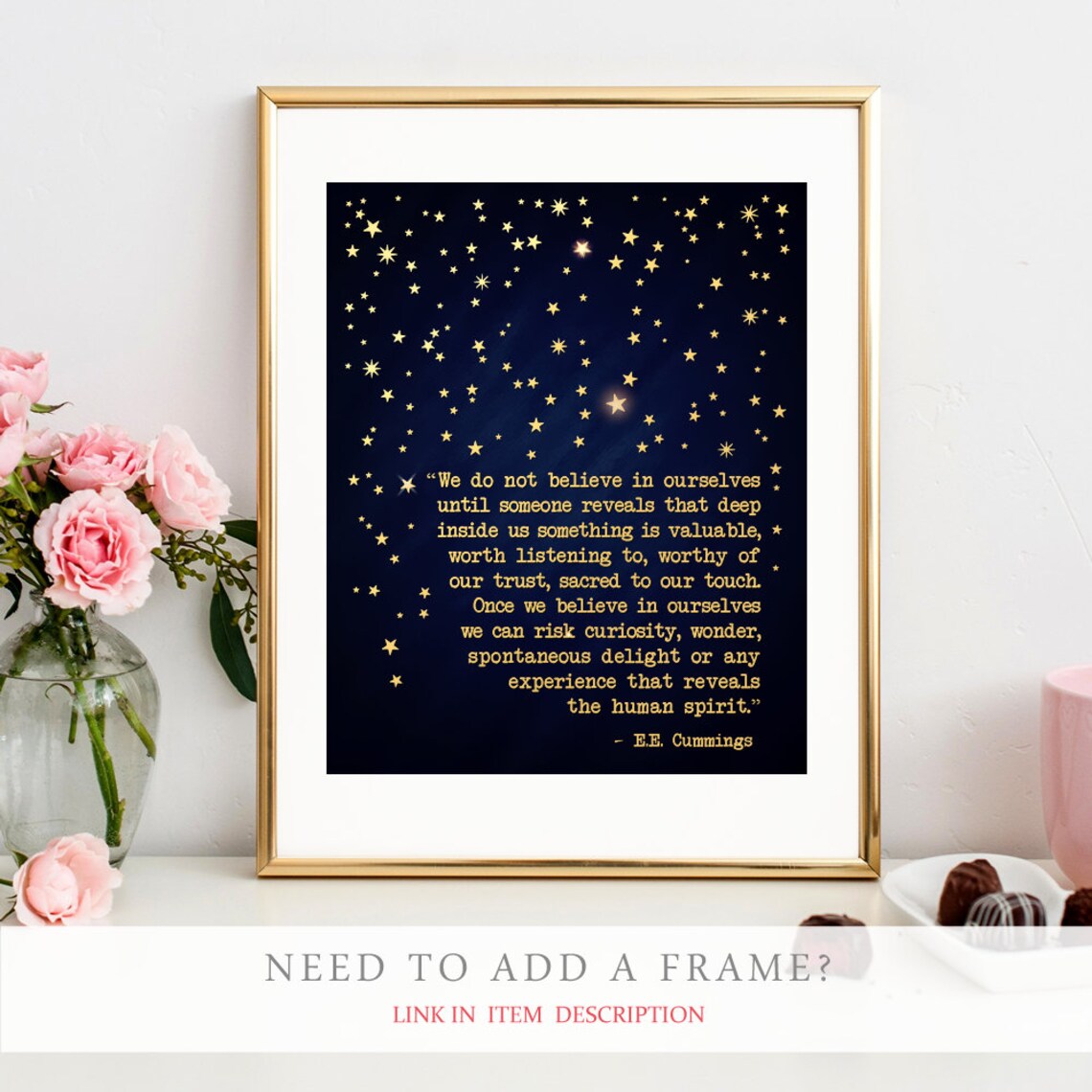 Social Worker Inspirational Gold Foil Art Print - Image 2