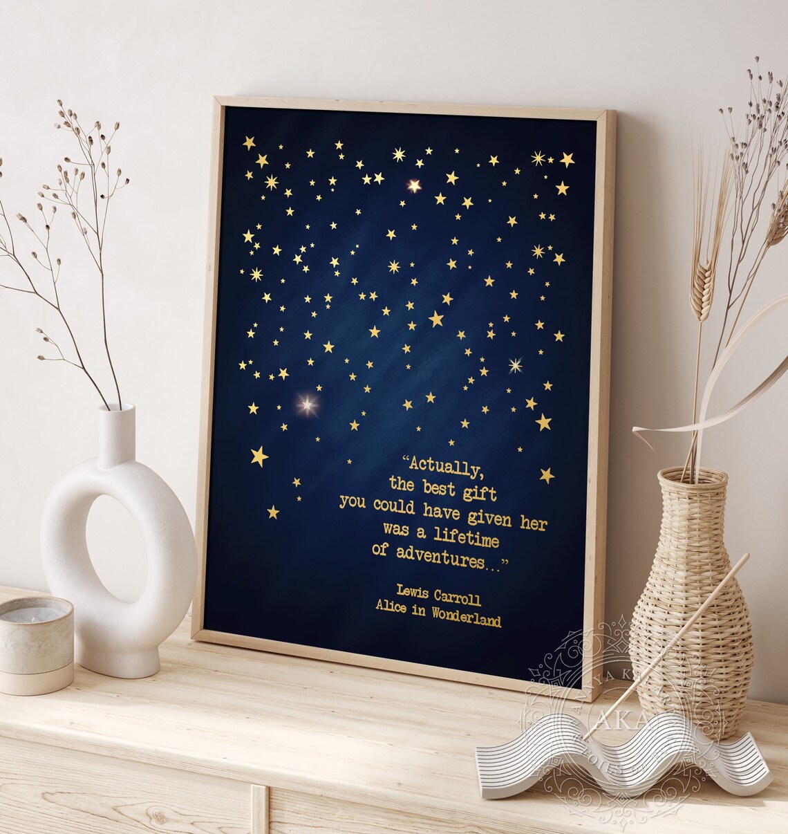 Alice In Wonderland Quotes, Gold Foil Art Print - Image 3