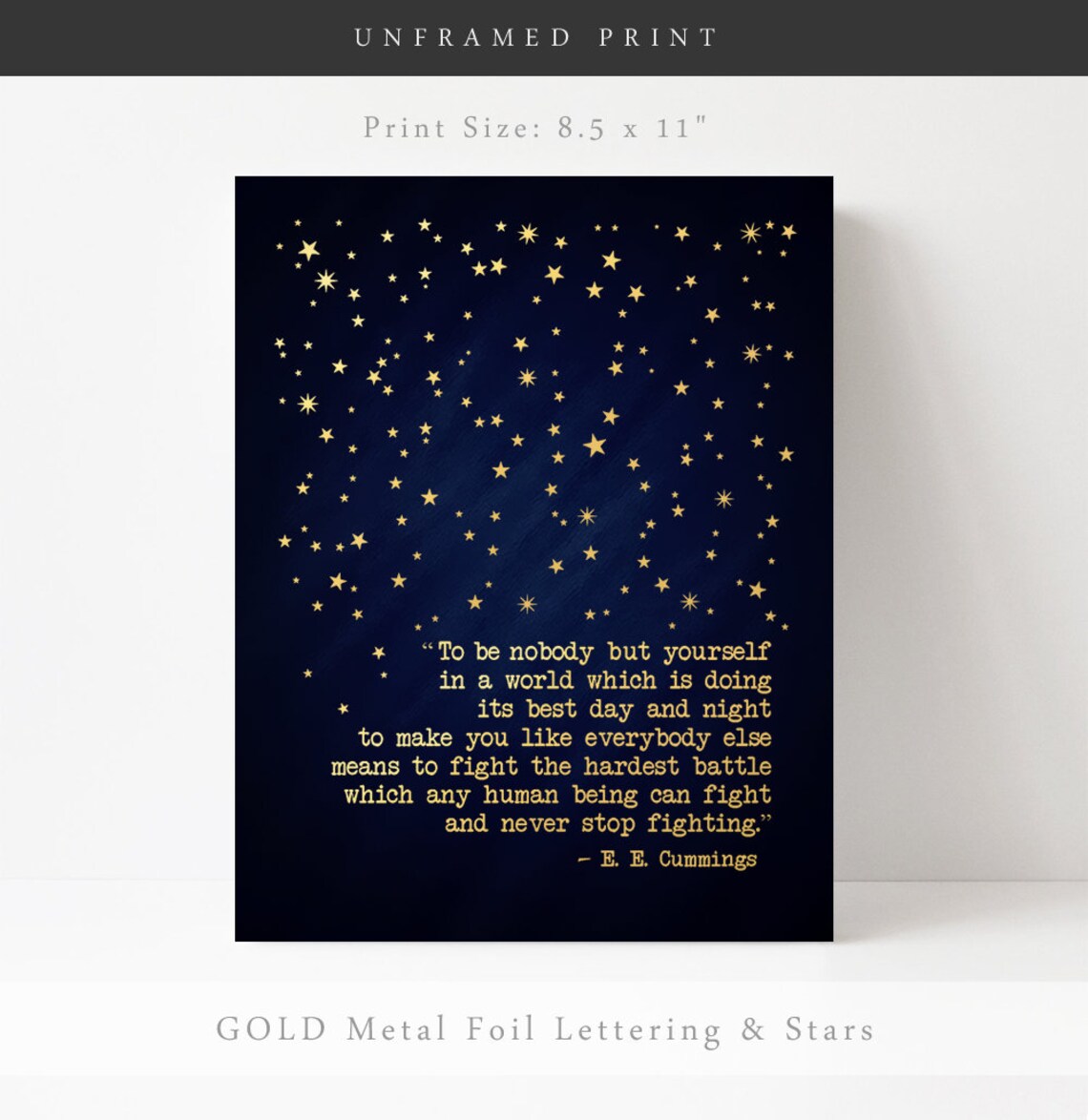 E. E. Cummings Poetry Art Print, Inspirational Decor - Image 3