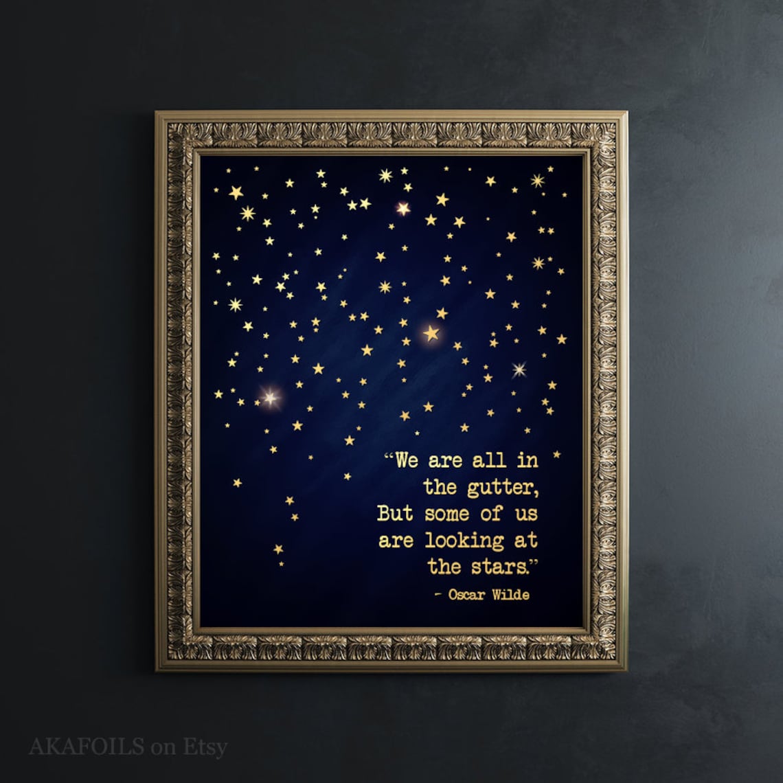 Oscar Wilde Quote Art Print, Poetry Book Lover Gift