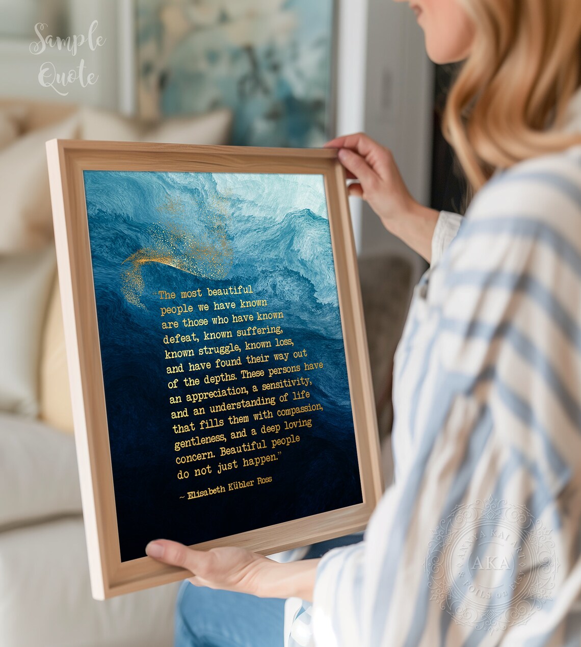Custom Quote Gold Foil Art Print, Personalized Text - Image 4