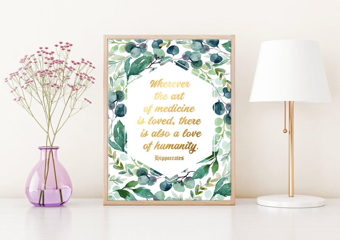 Gold Foil Doctor Gift, Medical Science Art Print - Image 2