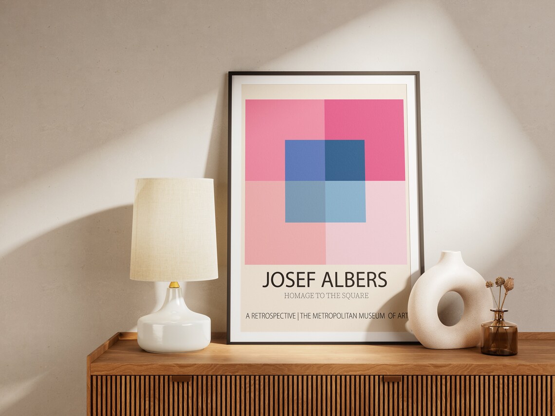 Josef Albers Homage to the Square Retrospective Exhibition Poster - Image 4