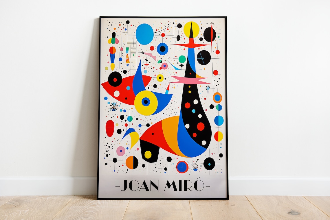 Joan Miro Osaka Exhibition Minimalist Abstract Art Print