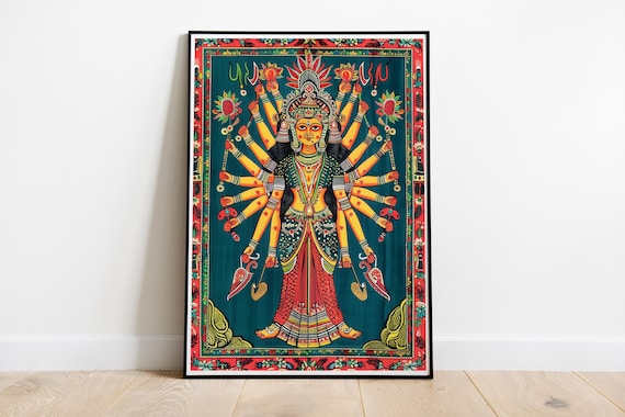 Madhubani Painting Folk Art Indian Art Mithila Art Indian Folk Art Indian Poster Bihar Poster New Home Gift Ideas Gifts For Indians