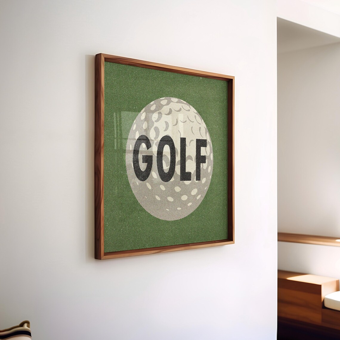 Golf Wall Art Print, Game Room & Office Decor