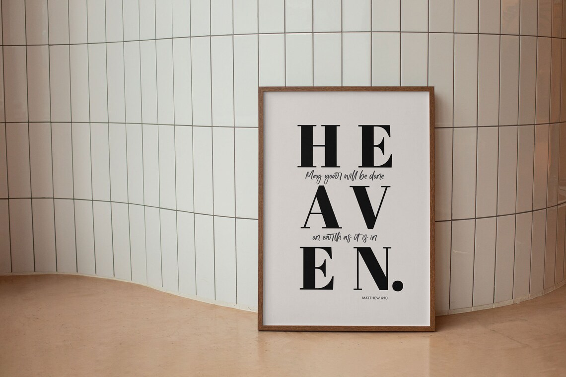 Matthew 6:10 Scripture Poster, Modern Bible Verse - Image 3