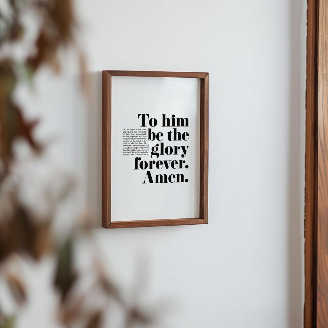 To Him Be The Glory Romans 1133 36 Esv Bible Verse Wall Art Church Decor Instant Christian Scripture Art For Home Bold Statement - Image 4