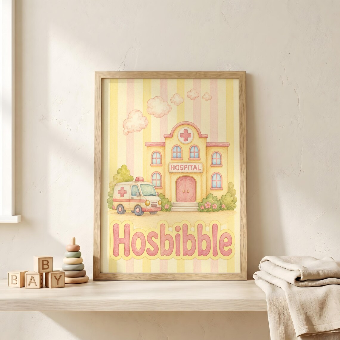 Personalized Hospital Name Art Print