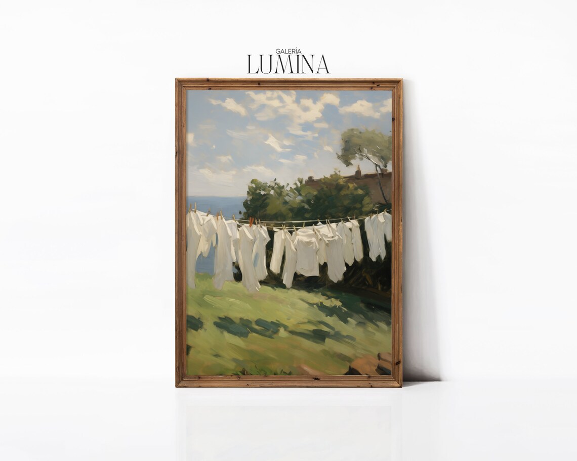 Hanging The Laundry, Vintage Farmhouse Art Print - Image 3