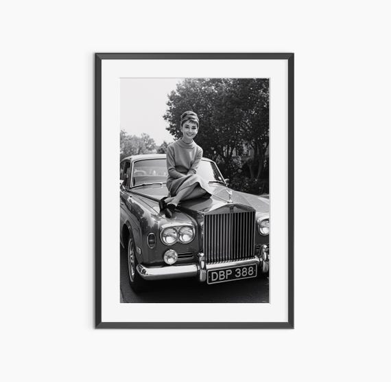 Audrey Hepburn Photography Prints Fashion Print Vintage Poster Retro Black And White Wall Art Museum Quality