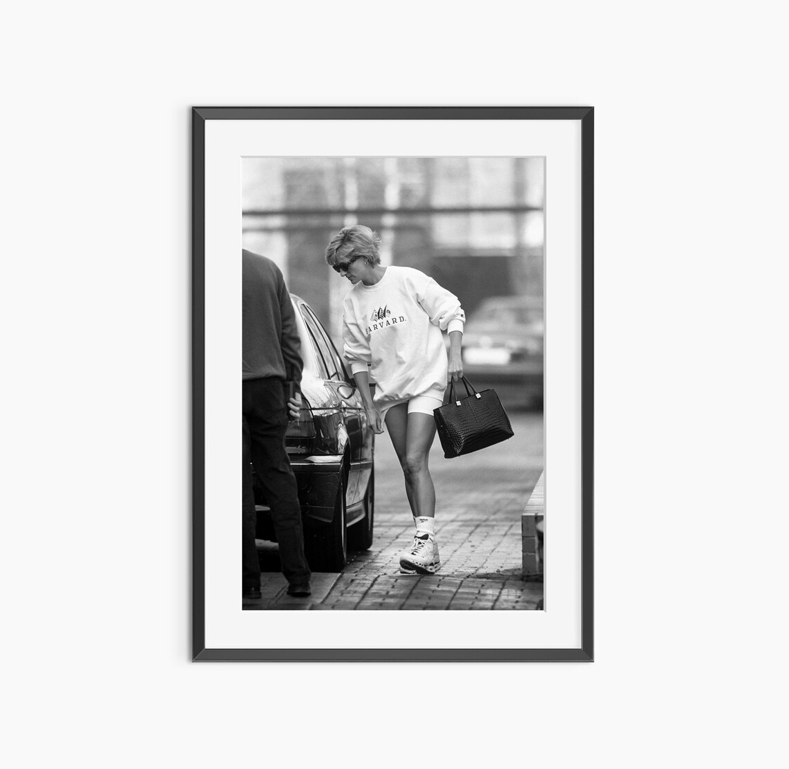 Princess Diana Harvard Sweatshirt Street Style Vintage Photo Poster