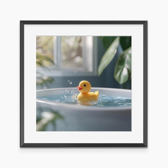 Rubber Duck Photography Prints Poster Bathroom Wall Art Funny Museum Quality
