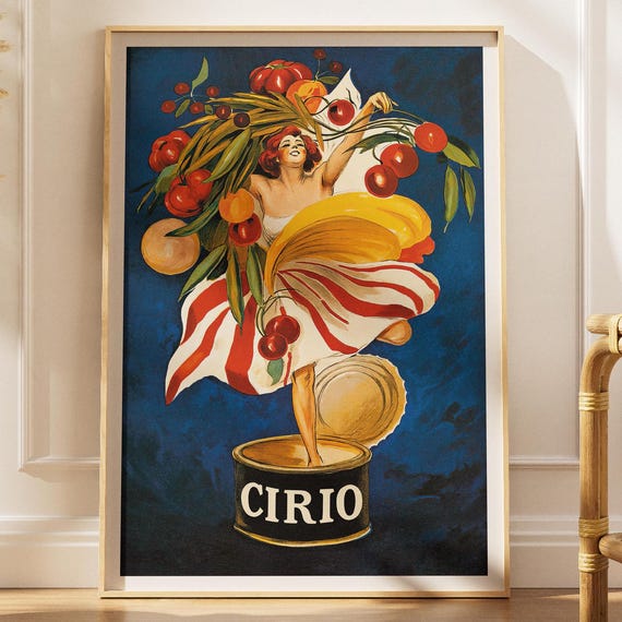 Vintage Cirio Tomatoes Italian Poster Classic Food Advertising Print Tomato Sauce Digital Download