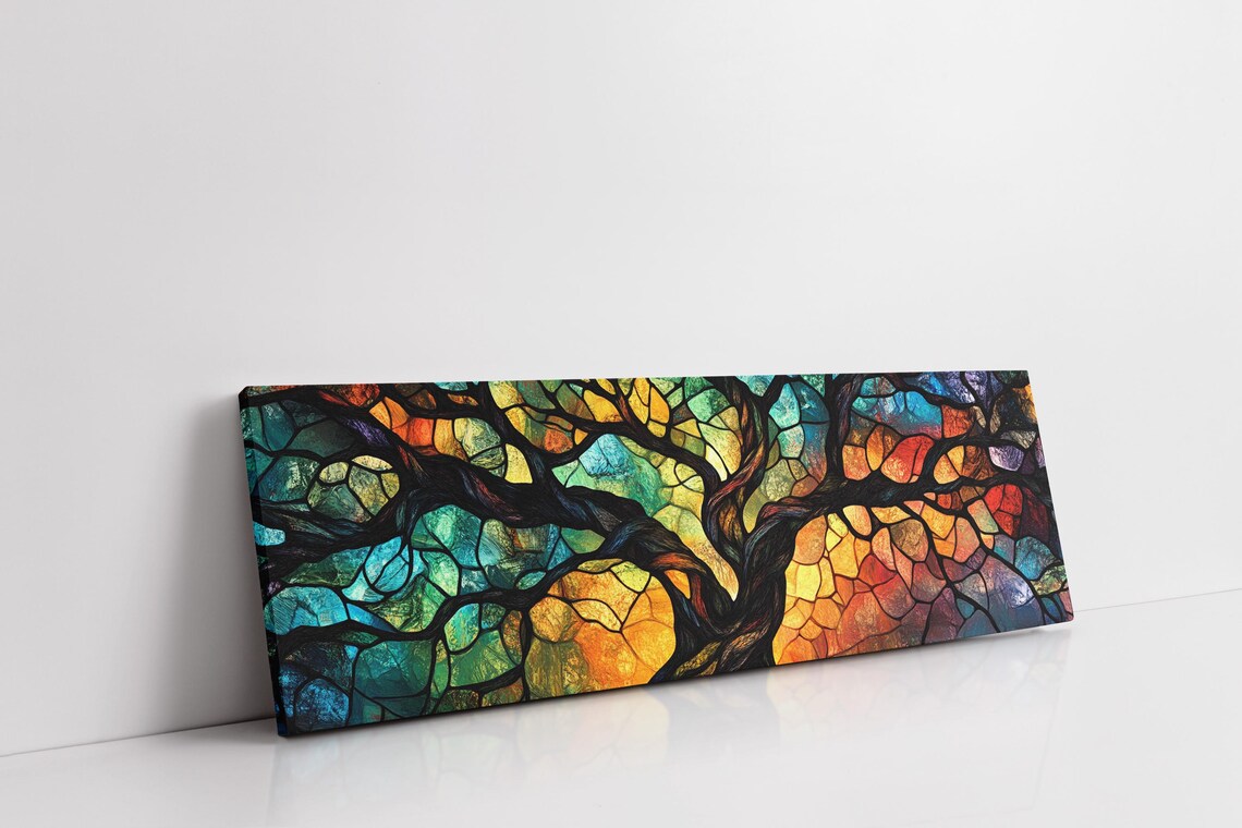 Stained Glass Tree Of Life Art Print, Rainbow Abstract - Image 7