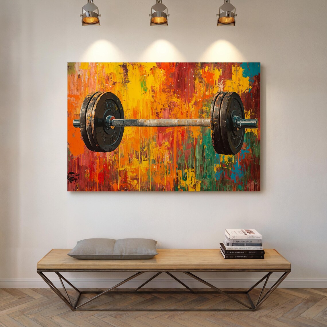 Barbell Gym Art Poster, Weightlifting Motivation - Image 4