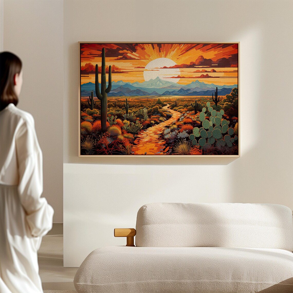 Southwestern Landscape Art Print, Arizona Mexico Texas - Image 6