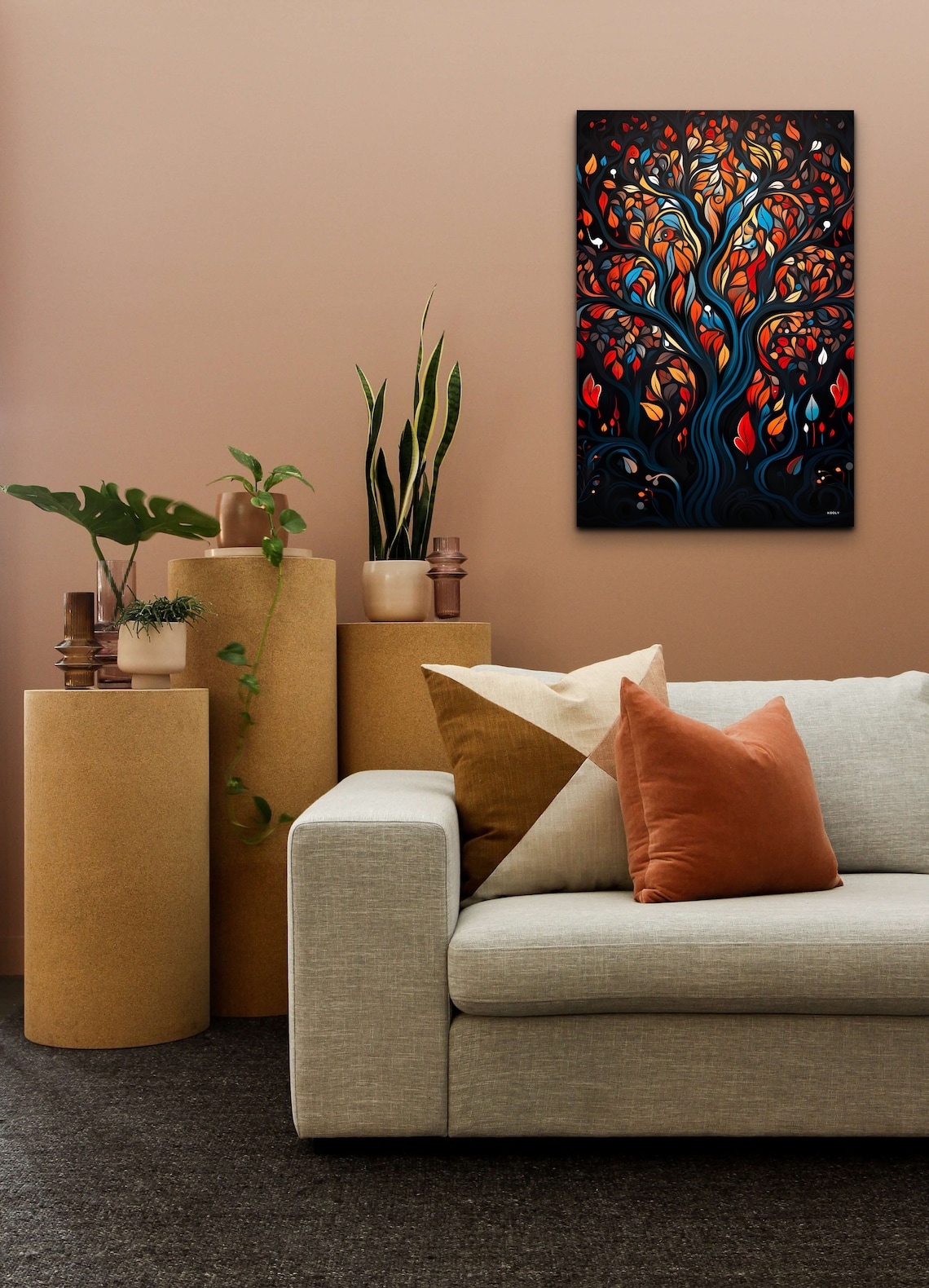 Colorful Tree Of Life Trees Wall Art Print - Image 4