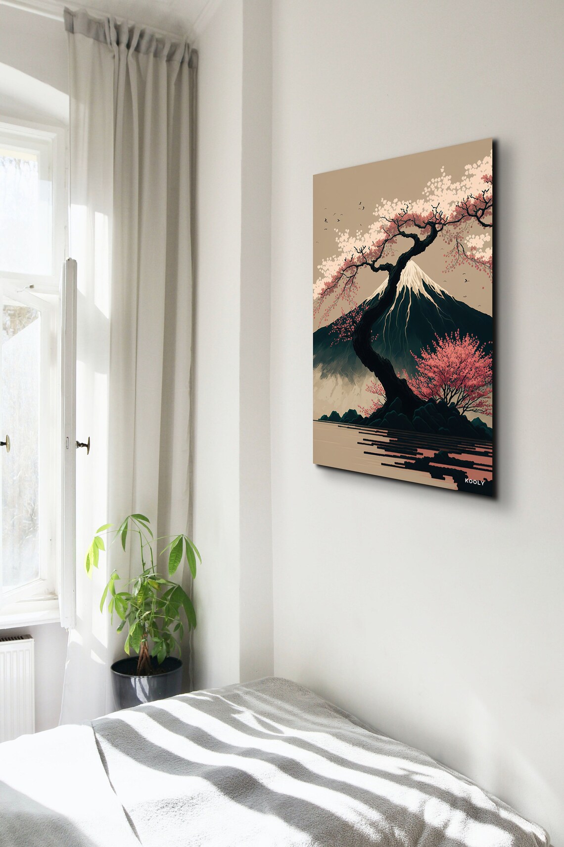 Cherry Blossom Japanese Style Mountain Landscape - Image 5