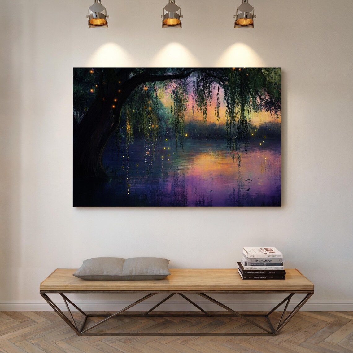 Enchanted Willow Tree at Twilight, Dreamy Wall Art Print - Image 6