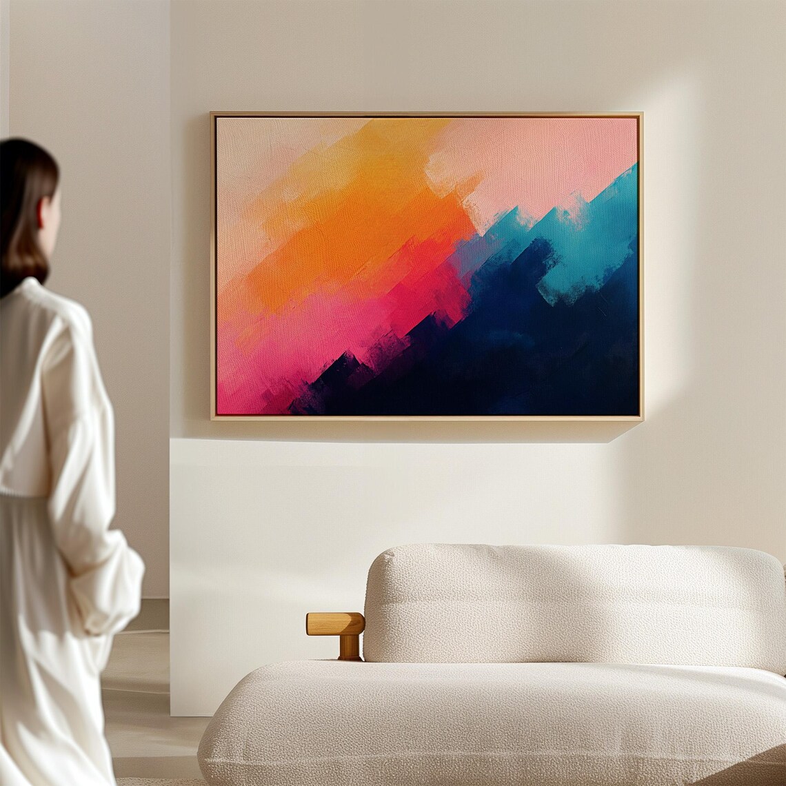Vibrant Abstract Gradient Painting, Modern Decor - Image 6