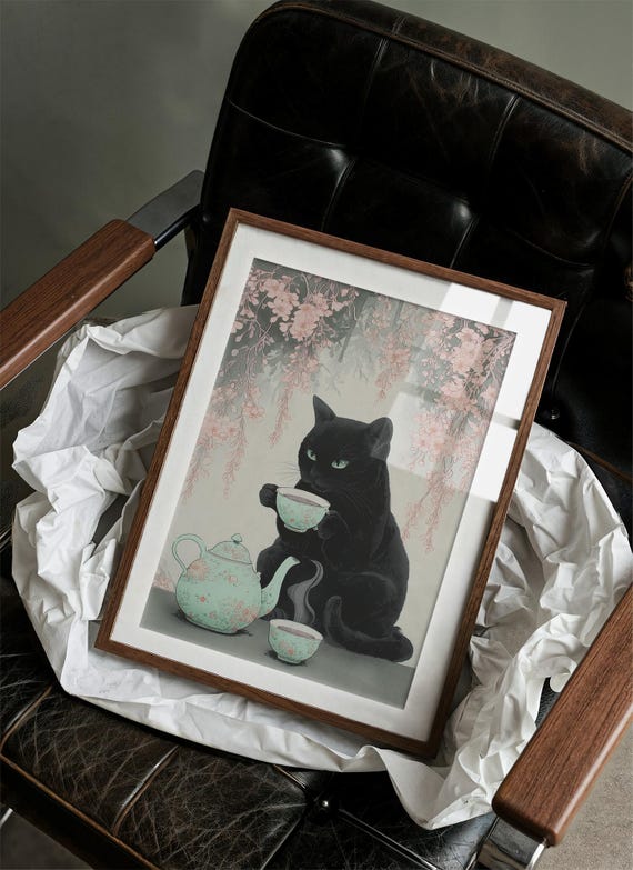 Tea Time Beneath The Blossoms Art Print