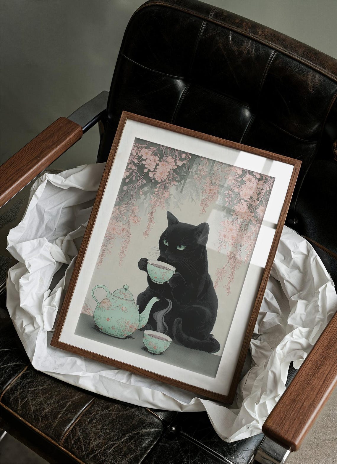 Tea Time Beneath The Blossoms Art Print
