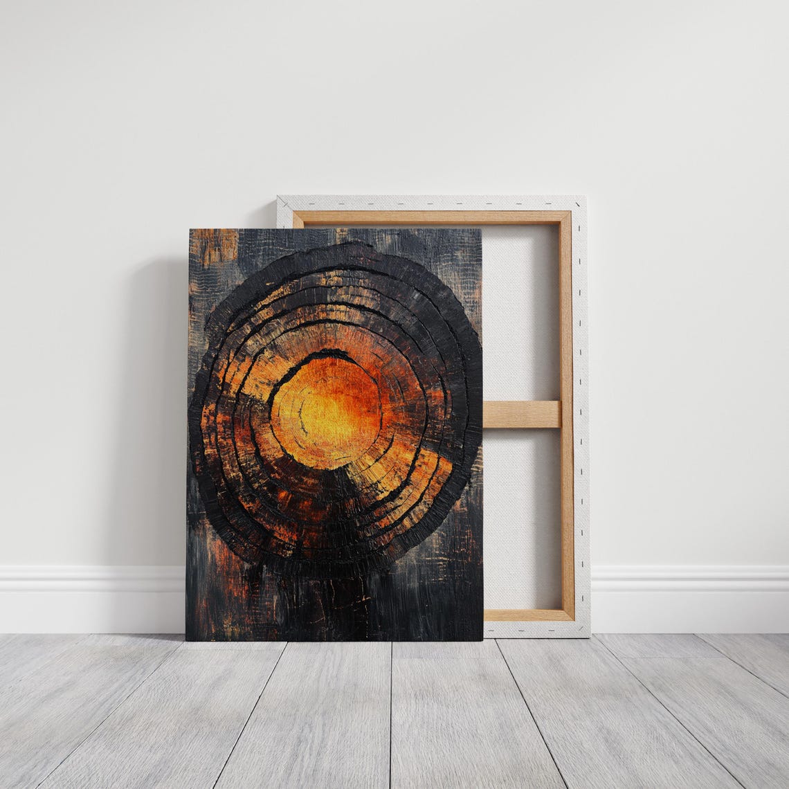 Black Bark Ember Core Abstract Tree Ring Dramatic Art Poster - Image 7