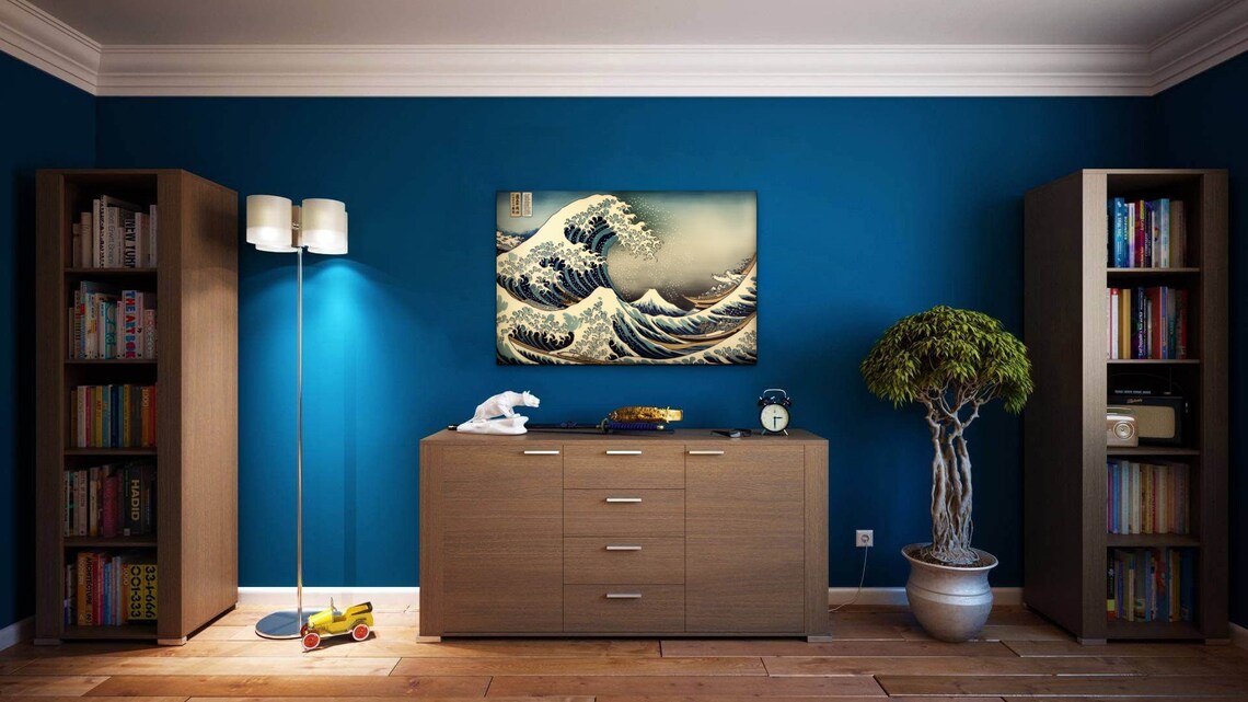 Hokusai The Great Wave With Japanese Cartouche Classic Poster - Image 7