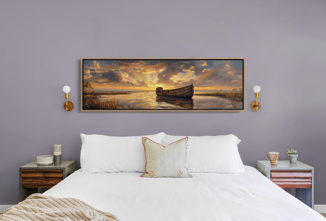 Noahs Ark Print Biblical Wall Art Christian Home Decor Sunset Faith Artwork Religious Boat Painting Scripture Inspired Gift - Image 3