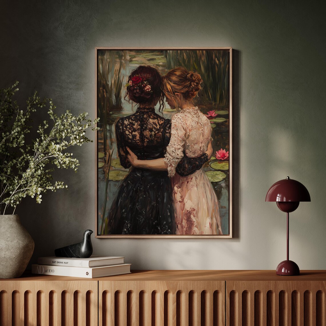 Friendship Painting, Romantic Victorian Women Art Print - Image 5