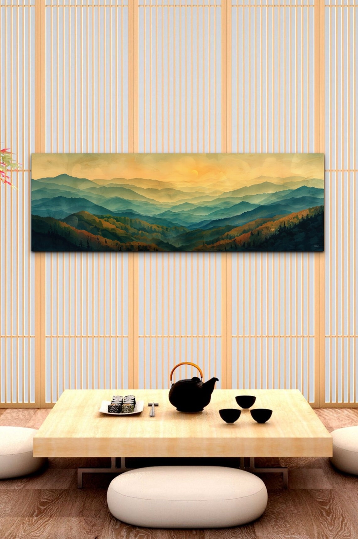 Smokey Mountain Mid-Century Modern Panorama - Image 7