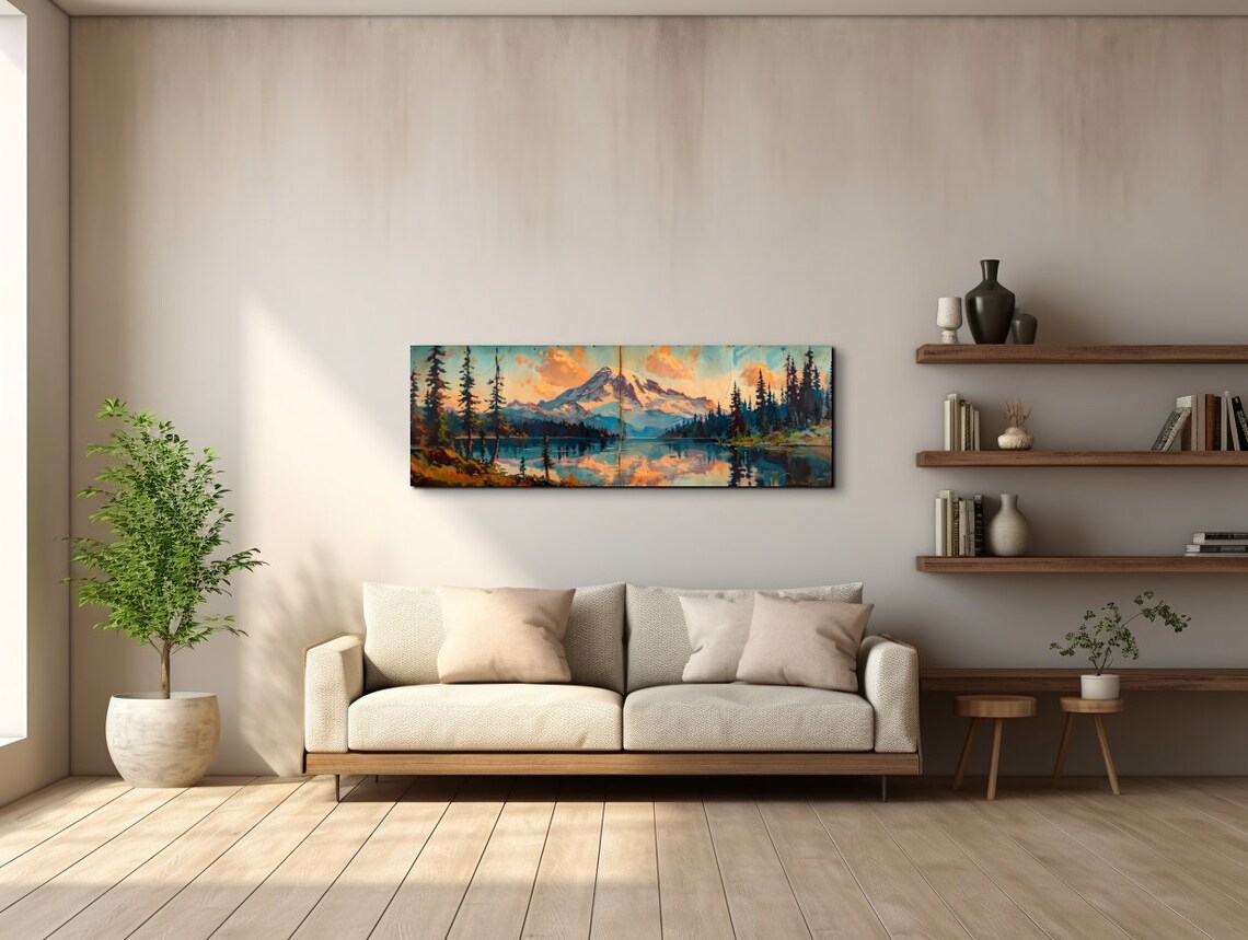 Mount Rainier Mid-Century Modern Art Print - Image 7