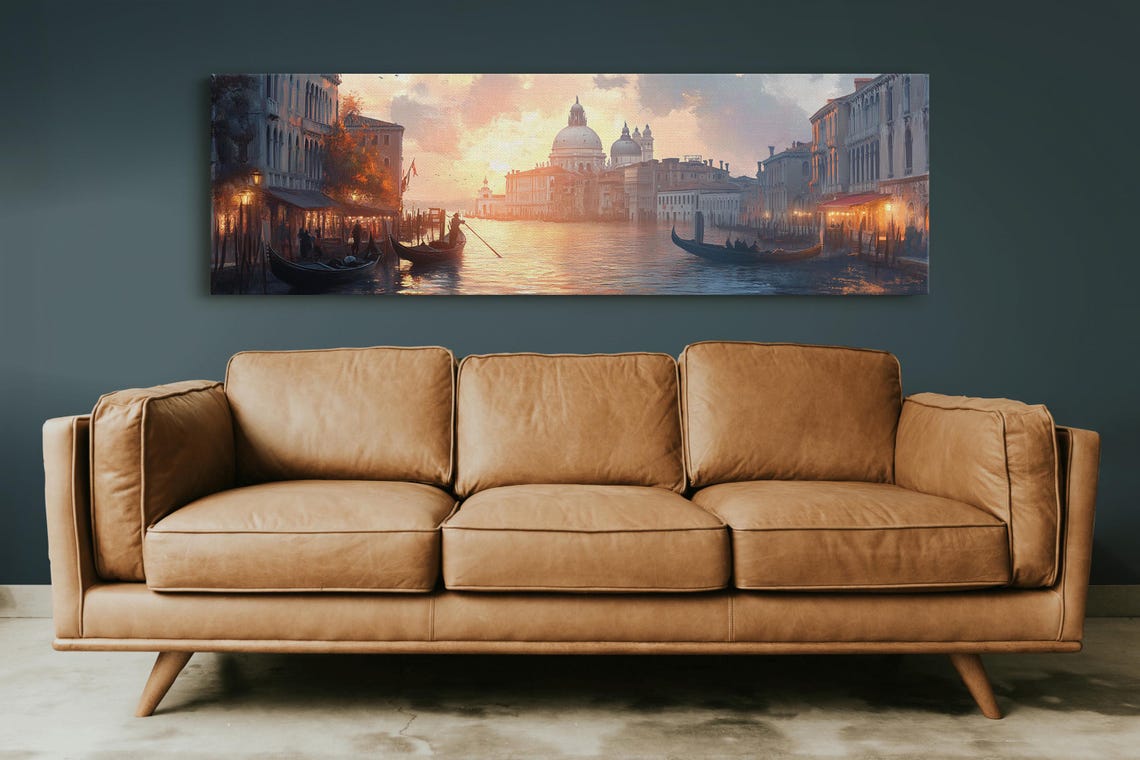 Venice Grand Canal Sunset Gondolas Romantic Italy Wall Art Print - Image 4