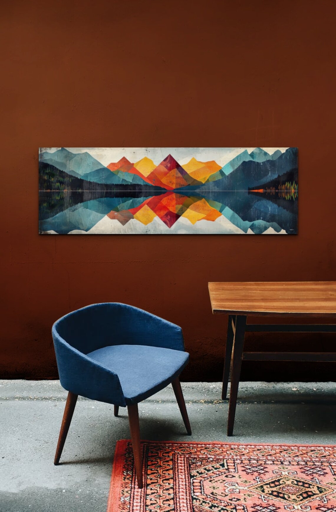 Mid Century Modern Mountain Art Print - Image 7
