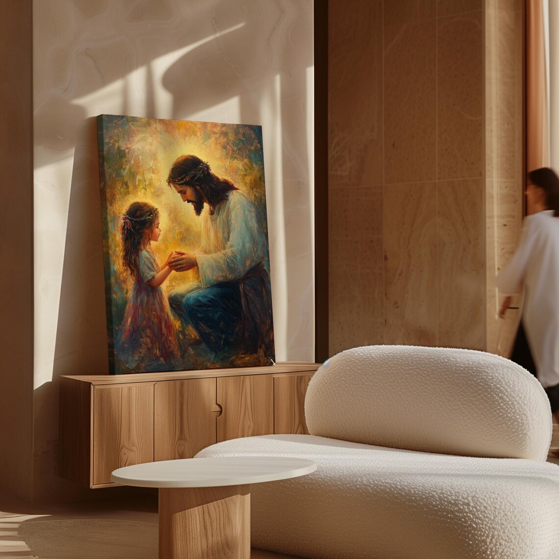 Jesus Kneeling With A Child, Christian Art - Image 7
