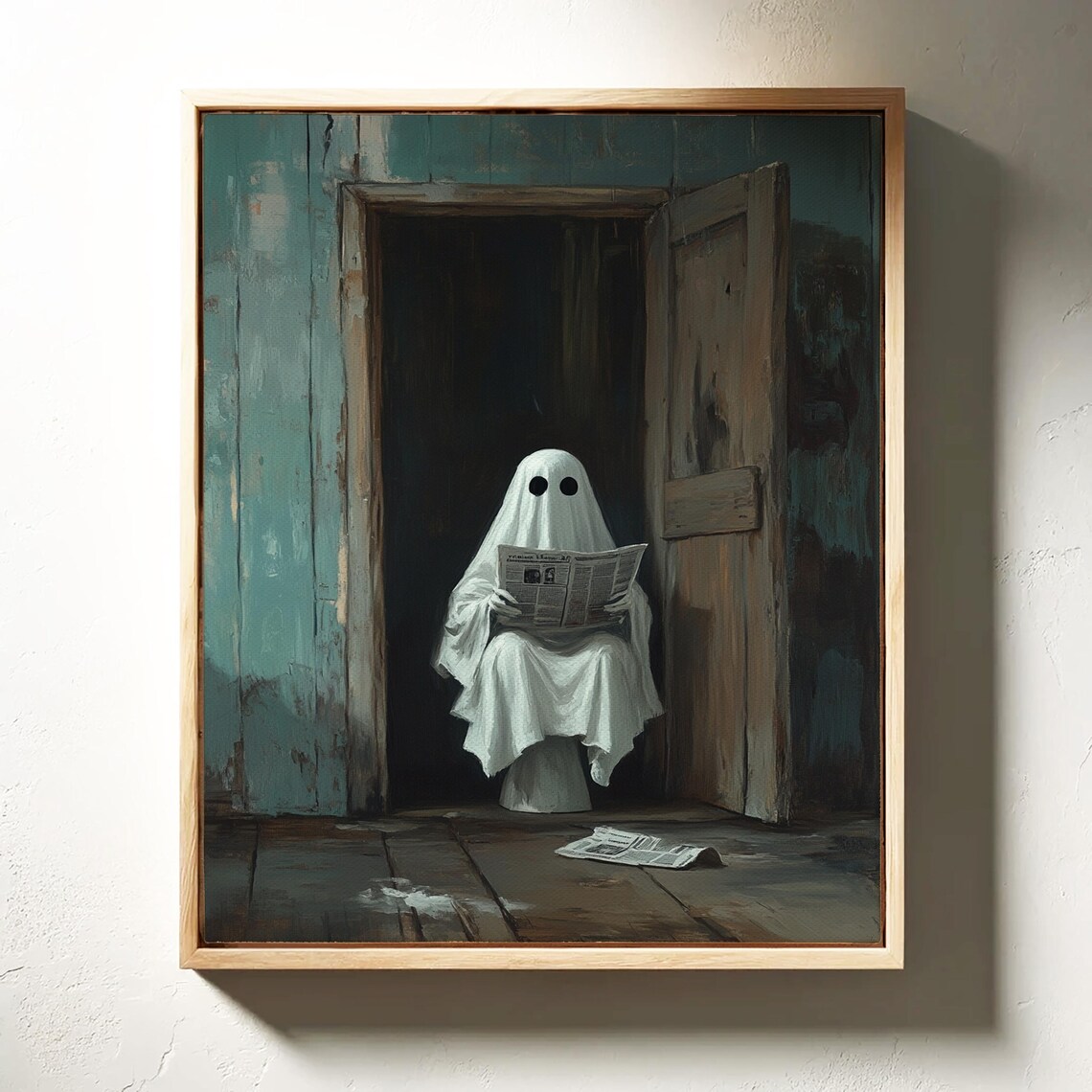 Ghostly Humor Bathroom Art, Quirky Halloween Decor - Image 7