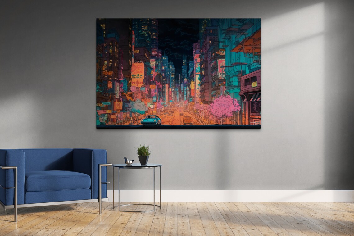 Downtown Tokyo Anime Travel Poster, Lofi Aesthetic - Image 5