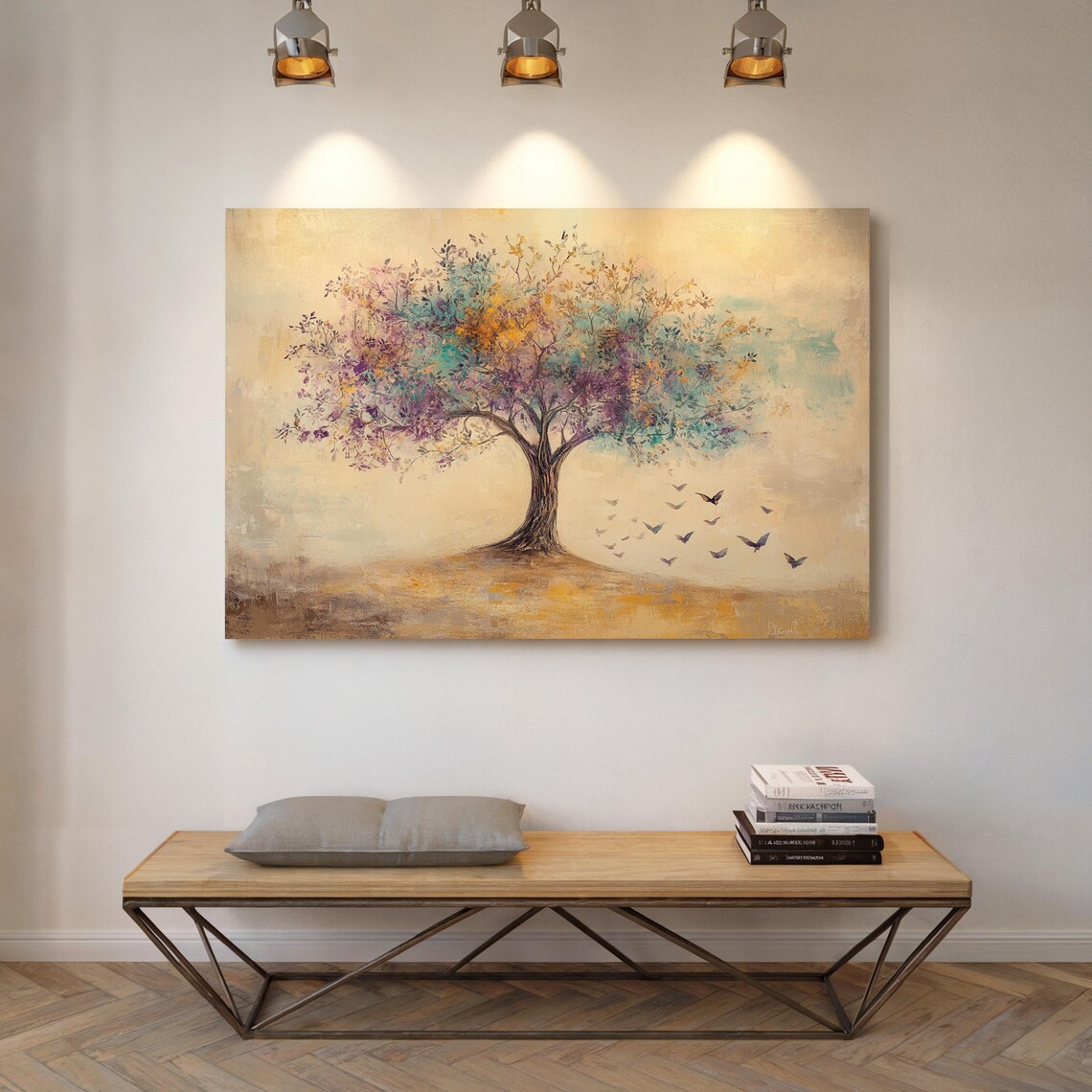 Elegant Abstract Tree, Soothing Pastel Design - Image 7