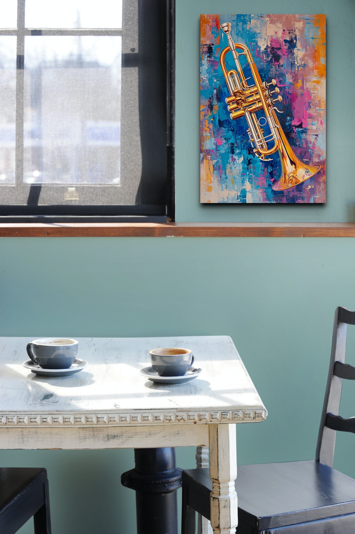 Pop Art Trumpet Wall Art Print, Vintage Retro - Image 6