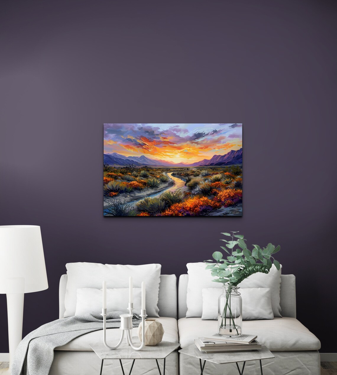 Southwestern Desert Rio Grande Ready To Hang Wall Art Print Retro Wall Art Colorful Wall Art - Image 7