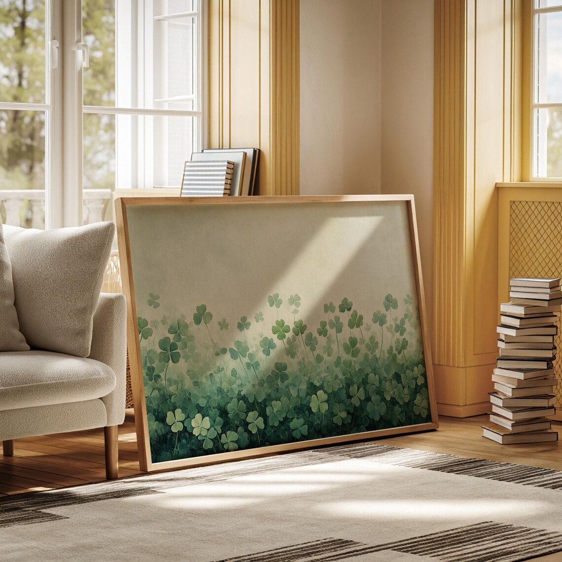 Shamrock Field, Nature Inspired Art Print - Image 3