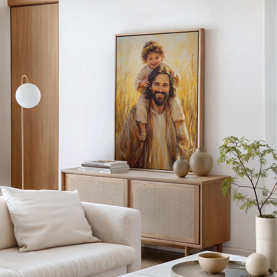 Jesus With Child On Shoulders, Christian Faith Art - Image 5