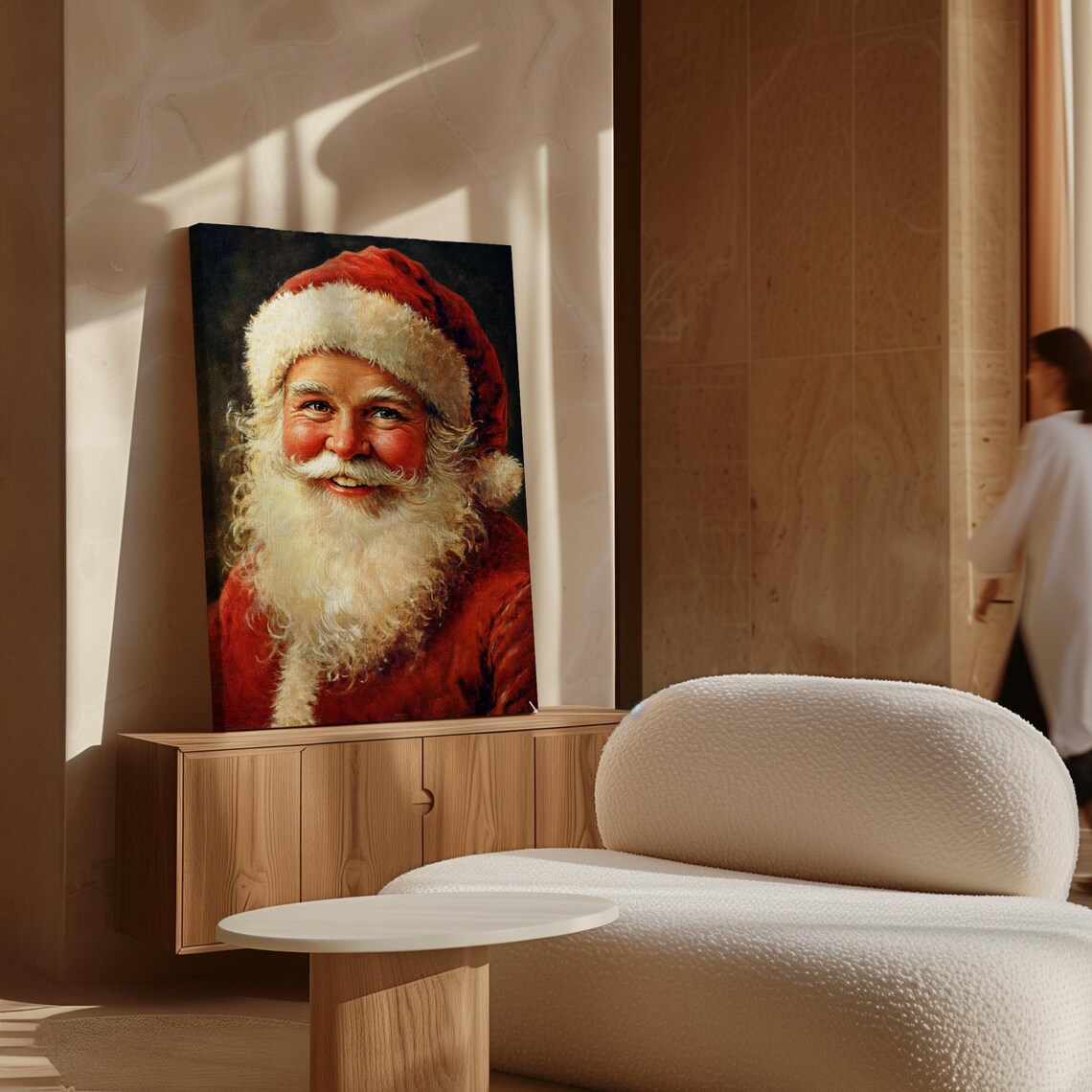 Smiling Santa Claus Portrait Jolly Red Suit Classic Christmas Poster - Image 7