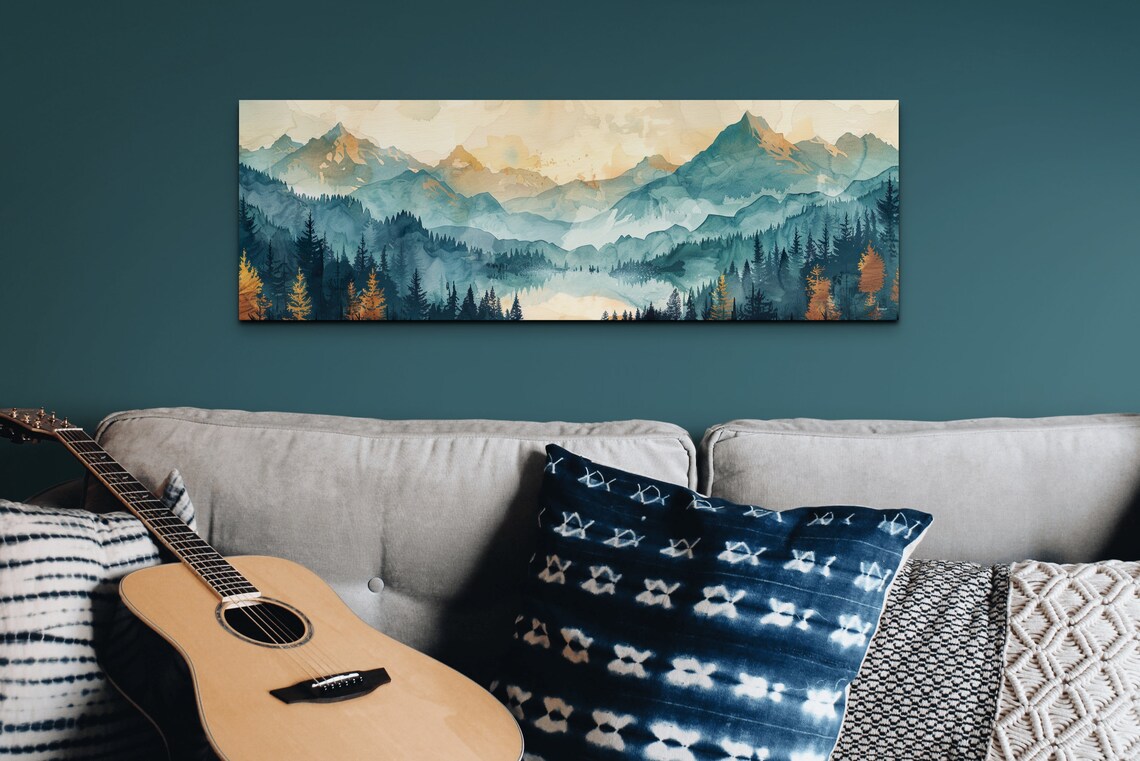 Cascade Mountain Range Mid-Century Modern Poster - Image 7