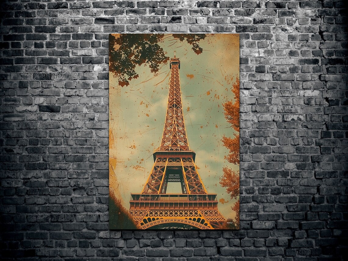 Eiffel Tower Mid-Century Modern Art Print - Image 2