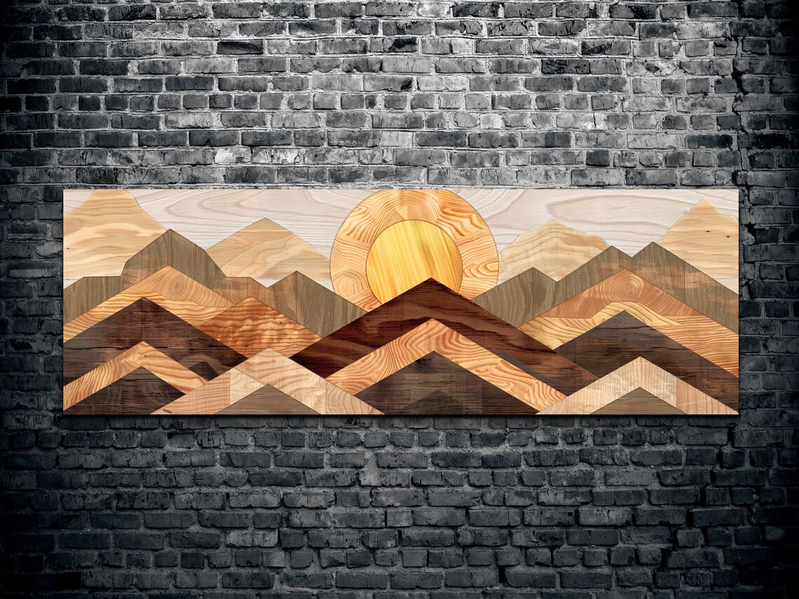 Western Mountain Range, Panoramic Landscape Print - Image 2