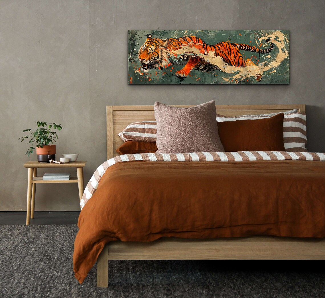 Bengal Tiger Japanese Art Style Poster - Image 6