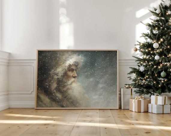 Bearded Explorer In Snowstorm Art Print