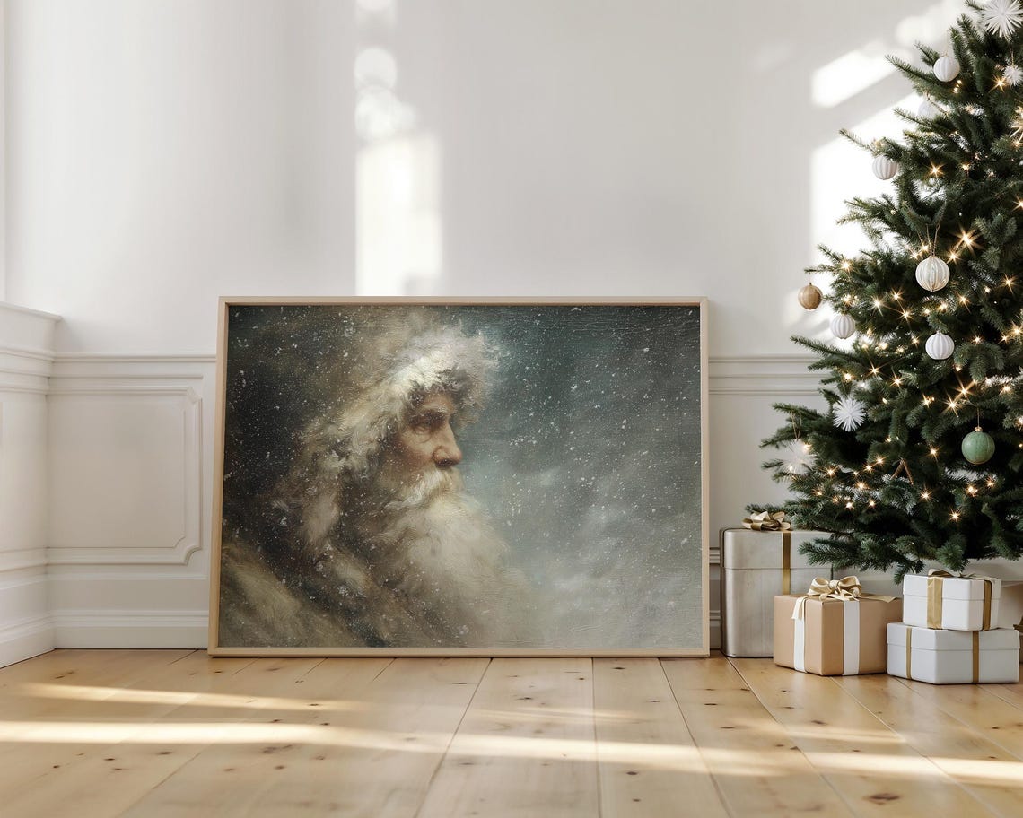 Bearded Explorer In Snowstorm Art Print